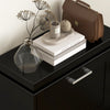 Slim Shoe Storage Cabinet with 3 Flip Drawers for Entryway, Black