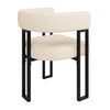 Ergonomic Dining Chairs Set of 2/4/6 with Curved Backrest, Lamb Fleece Fabric