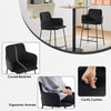 4Pcs Velvet Bar Stools Kitchen Breakfast Stool Seat Height 65cm Black