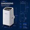 FrostWave 12000 BTU Portable Air Conditioner 4-in-1 Cooling & Heating