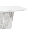 Memphis Small Dining Table In Filo Marble Effect With Glass Top