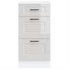 Kitchen Base Cabinet "Porto" High Gloss White Engineered Wood