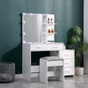 Dressing Table With 5 Drawers Mirror Stool Set Makeup Desk Vanity Table Bedroom
