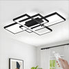 Pendant Lamp Ceiling Lights Room Chandelier Living Light Black Frame with Remote