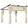 3 x 3(m) Metal Pergola with Retractable Roof and Sidewalls, UPF30+ Refurbished