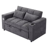 2 Seater Pull Out Sofa Bed Loveseat Recliner with Hidden Table, Cup Holders, USB