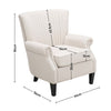 Upholstered Wing Back Armchair Chesterfield Sofa Fireside Wing Back Chair UK
