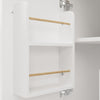 Kitchen Trolley Storage Islands & Carts with Extendable Rubberwood Worktop White