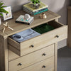 5 Drawer Chest of Drawers Narrow Solid Pine Wood Waxed Storage Bedroom Furniture