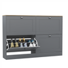 Vida Designs 4 Drawer Shoe Cabinet Hallway Storage Space Unit Shelf