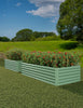 2X Large Galvanised Steel Raised Garden Bed 240x120x60cm Metal Planter Box Veg