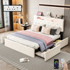 STORAGE UPHOLSTERED BED FRAME 4FT6 DOUBLE WITH CHARGING PORT & LIGHT & SPEAKER