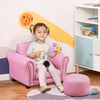 Kids Sofa Chair Seat Childrens Armchair Footstool Playroom Bedroom Pink