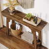 105cm Console Table, 2-Tier Farmhouse Wood Entryway Sofa Table for Living Room