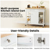 Rolling Kitchen Island Cart Mobile Prep Station Shelves