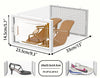 12 x Stackable Foldable Boxes Trainers Organiser Clear Plastic Shoe Storage Box