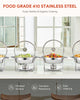 Wilprep 6qt Chafing Dish Buffet Set of 4 Stainless Steel Food Warmers Party 5.5L