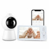 2K 2.4GHz WiFi Baby Monitor, Phone App & 5'' Screen Control, Smart Night Light