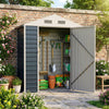 Garden Shed Steel Apex /Pent Tool Equipment Organize with Vents Door Anthracite