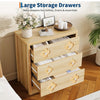 3 Drawer Chest of Drawers MDF Storage Unit Floral Front Crystal Handles Bedroom