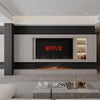 Clarendon Borderless Glass Fire - 71'' - Black