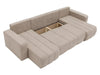 U-Shaped Corner Sofa Bed Symmetrical with Storage Velour Fabric FURYN U