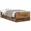 Bed Frame with Drawer Old Wood 100 x 200 cm Solid Pine Wood