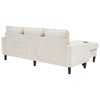 L-Shaped Couch Sofa 4-Seater Sectional Sofa Couches With USB, Cup Holder
