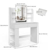 White Dressing Table Vanity Makeup Desk With 2 Drawers & LED Mirror & 4 Mrwtwdgc