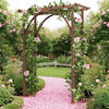 Wooden Garden Arch Plant Climbing Trellis Wedding Arbor for Patio Lawn Backyard