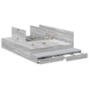 Storage Bed Frame Grey Sonoma 150 cm Engineered Wood