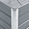Garden Planter Galvanised Steel 240x80x77cm Grey M8H5
