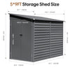 Metal Steel Garden Shed, Outdoor Bike Storage House, Utility Tool Storage