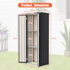 BIRCHTREE Metal Garden Storage Box Shed Outdoor with Shelves Cabinet Anthracite