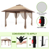 4x4M Pop Up Garden Gazebo Outdoor Party Tent Canopy With Sides Heavy Duty