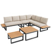 Garden Lounge Set w/ Coffee Tables, Corner Sofa Recliner Chairs, Patio Furniture