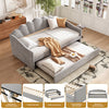 Upholstered Bed 3ft Single Bed Frame 90x190 cm Daybed with Trundle Bed Guest Bed