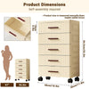 5-Tier Rolling Storage Cart with Drawers,Multi-Purpose Storage Cabinet for Toys