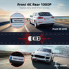 Dash Camera 4K Front and Rear, Touch Screen 3.18", Free 64GB Card