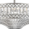 Luxury Crystal Ceiling Light 6-Light Semi Flush Mount Ceiling Light Fixture Lamp