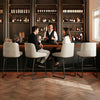 Bar Stools Set of 3/4 PU Leather 24 Inch Height Bar Chairs With Backrest