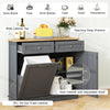 Kitchen Trash Cabinet Freestanding Recycling Cabinet Tilt Out Trash Bin Grey