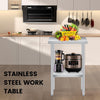 Stainless Steel Commercial Prep Table Work Bench Kitchen with Overshelf 2 Tier