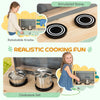 Mud Kitchen with Stove, Faucet, Storage Shelves, Flower Pots, Accessories, Blue