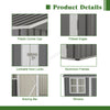 Garden Shed With Window Doors Outdoor Steel Apex Roof Tool Foundation