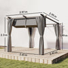 3 x 3(m) Metal Pergola with Retractable Roof and Sidewalls, UPF30+ Refurbished
