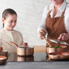 8 Piece Pan Set, Copper Stainless Steel Pan Set, Suitable For All Hob Types