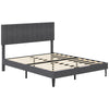 King Size Linen Fabric Bed Frame-Grey