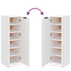 Modern Wooden Narrow 1 Door Hallway Shoe Storage Cabinet Unit Organiser Wood