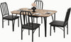 5PCS Wooden Dining Table Set for 4,Kitchen Table&Chairs Set w/Upholstered Seats